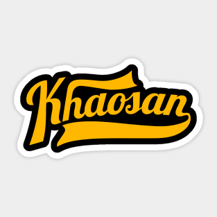 Khaosan Road Bangkok - Backpacker's Paradise | Vintage Lettering Logo Sticker